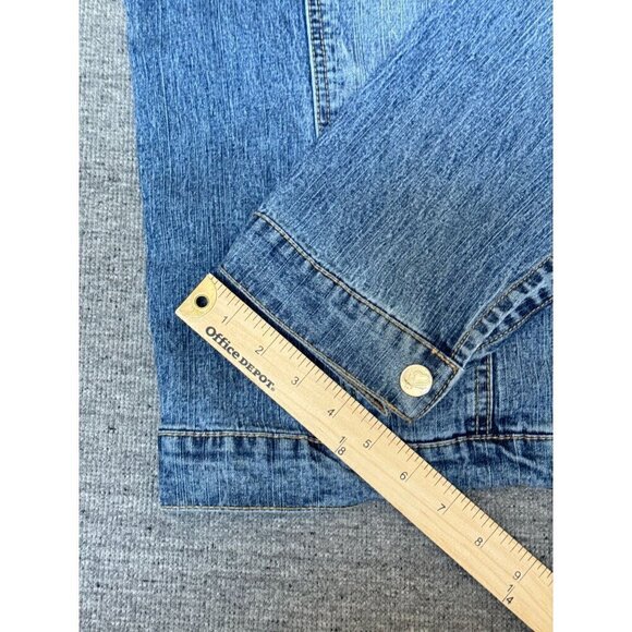 Women Of Faith Denim Button Down Jean Jacket Size XL - Picture 11 of 11